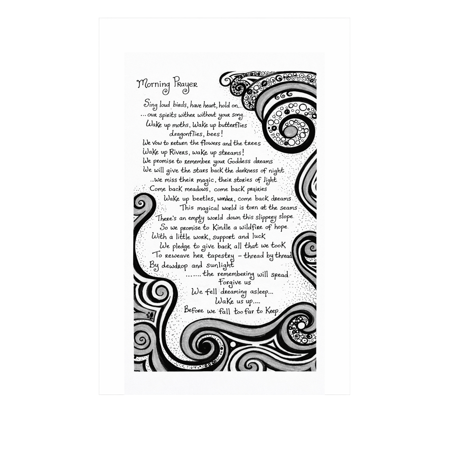 Morning land blessing print