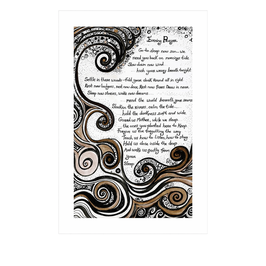 Evening land blessing print
